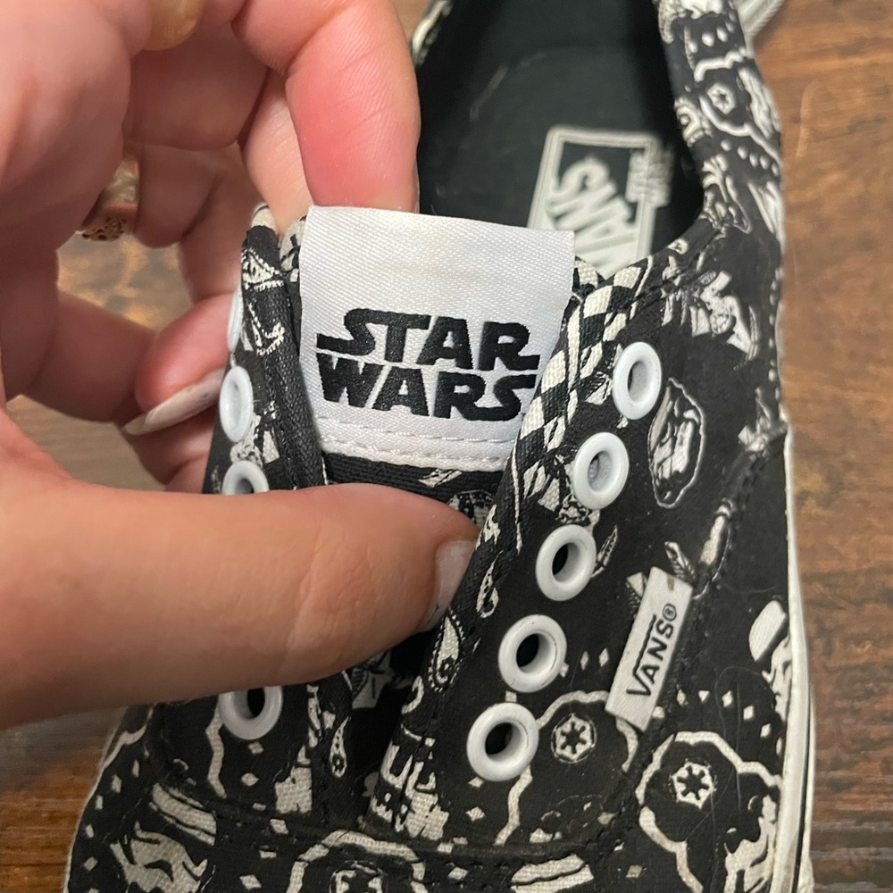Star Wars Stormtrooper Black & White Paisley Pattern Unisex Vans Sneakers - Picture 10 of 14